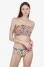 Pre-loved Chanel™ Beige/Multicolor Crystal Print Swimsuit Set Size 40