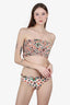 Pre-loved Chanel™ Beige/Multicolour Crystal Print Swimsuit Set Size 40