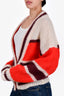 Ganni Cream/Red Mohair Cardigan Size M