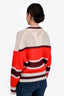 Ganni Cream/Red Mohair Cardigan Size M