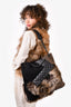 Pre-loved Chanel™ 2009-2010 Leather/Faux Fur Fantasy Cabas Tote Bag