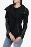Rudsak Black Zip with Leather Sleeves Coat Size XS