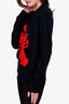 Sandro Blue/Red Wool Blend Lobster Sweater Est. Size M
