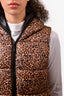 Play Comme Des Garcons Leopard Print Puffer Vest Size M