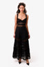 Charo Ruiz Ibiza Black Lace Detail Maxi Dress Size S