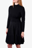 Sandro Black Studded Midi Dress Size 38