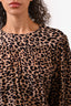 Zadig and Voltaire Leopard Print Ruffle Mini Dress Size S