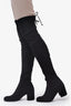 Stuart Weitzman Black Suede Knee High Boots Size 6.5