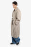 Burberry Beige Belted Lawrence Trench Coat Size 44R