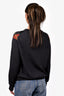 Acne Studios Grey Merino Wool V Neck Argyle Sweater Size M