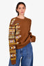 Hermès Wool/Cashmere Brown/Green 'Couleurs en cours' Sweater Size XL Mens