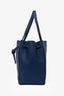 Celine Blue Leather Cabas Medium Phantom Tote