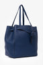 Celine Blue Leather Cabas Medium Phantom Tote