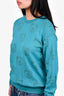 Moschino Green Wool Teddy Bear All Over Crewneck Sweater Size XXS