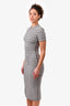 Fendi Black/White 'FF' Monogram Jacquard Bodycon Dress Size 36