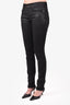 Saint Laurent Black Wax Coated Pants Size 28