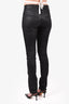 Saint Laurent Black Wax Coated Pants Size 28