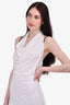 Yigal Azrouël White Draped Cut-Out Front Crossover Strap Dress Size 1