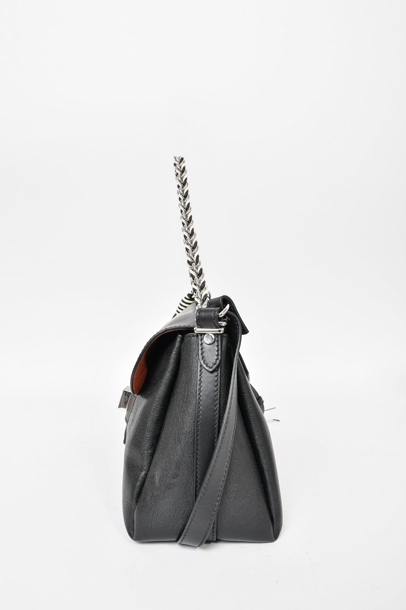 Proenza Schouler Black Leather Fringe Bag