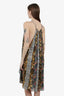 Isabel Marant Brown/Orange Silk Halter Neck Dress Size 38