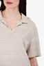 Missoni White/Multicolour Striped Polo Top Size XL Mens