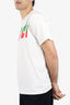 Gucci White Cotton Red/Green Blade Logo T-Shirt Size S
