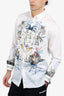 Burberry White 'Monsters' Button-Down Shirt Size S