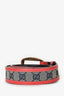 Gucci Navy GG Canvas/Red Leather Belt Size 85