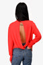 Dion Lee Red Merino Wool Sweater Size 6