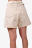 Rick Owens DRKSHDW Cream Cutoff Shorts Size 34 Mens