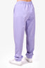 Helmut Lang Purple Cotton Graphic '3D' Drawstring Sweatpants Size M Mens