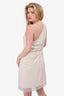 3.1 Phillip Lim Beige Patterned Silk Cold Shoulder Dress Size 8