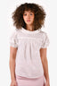 Miu Miu White Cotton Mock Neck Blouse Size 36
