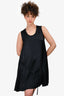 McQ by Alexander McQueen Black Satin Sleeveless Mini Dress Size 38