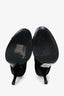Casadei Black Velvet Crystal Toe Heels Size 8