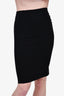 Lanvin Black Pleated Midi Pencil Skirt Size 34