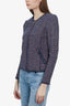 Rebecca Taylor Pink/Blue Tweed Zip-up Jacket Size 2