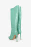 Paris Texas Wasabi Embossed Crocs Stiletto Boots Size 36