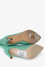 Paris Texas Wasabi Embossed Crocs Stiletto Boots Size 36
