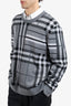 Burberry Flint Melange 'Shawton' Check Cotton Jacquard Sweater Size 2XL