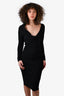 Alexander McQueen Black Wool  Dress Size M