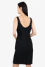Versace Black Sleeveless Lattice-strap Detail Dress size 44