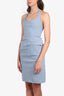 Jacquemus Light Blue Pleated Cut Out Dress Size 38