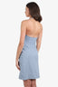 Jacquemus Light Blue Pleated Cut Out Dress Size 38