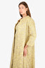 Yellow/Beige Vintage Floral Embroidery Coat and Dress Estimated Size M-L