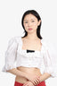 Miu Miu White Puff Sleeve Crop Top Size 38