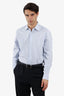 Ermenegildo Zegna Blue/White Striped Shirt Size 43 Mens