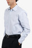 Ermenegildo Zegna Blue/White Striped Shirt Size 43 Mens