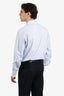 Ermenegildo Zegna Blue/White Striped Shirt Size 43 Mens