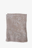 Etro Beige Floral Printed Raw Hem Scarf